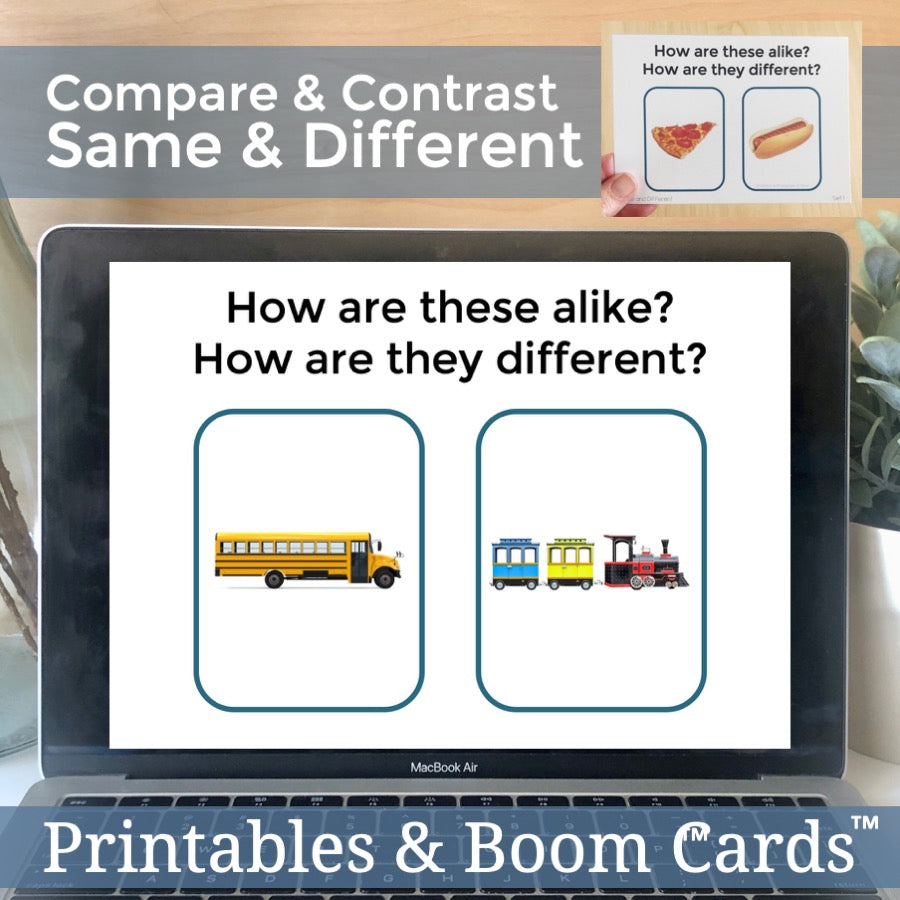 Same and Different Task Cards