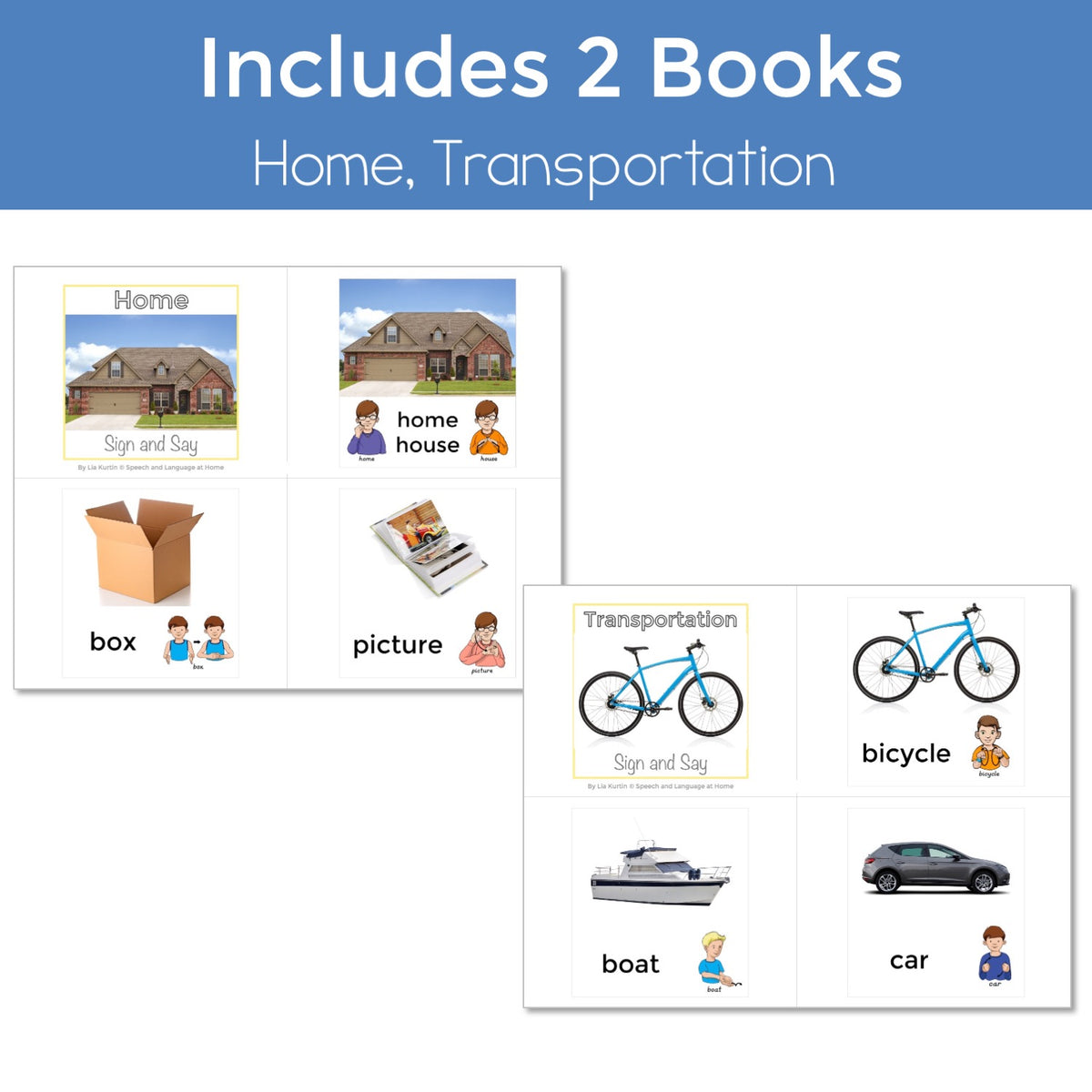 Things at Home and Transportation Sign and Say