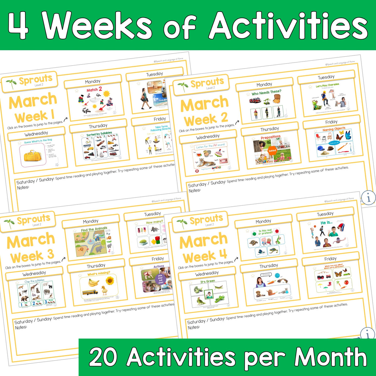 March Preschool Activities