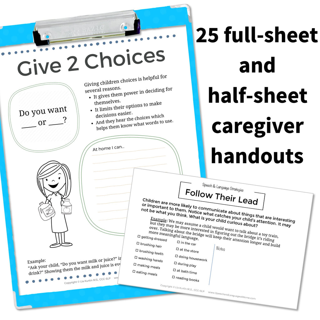 25 Speech and Language Parent Handouts (English)