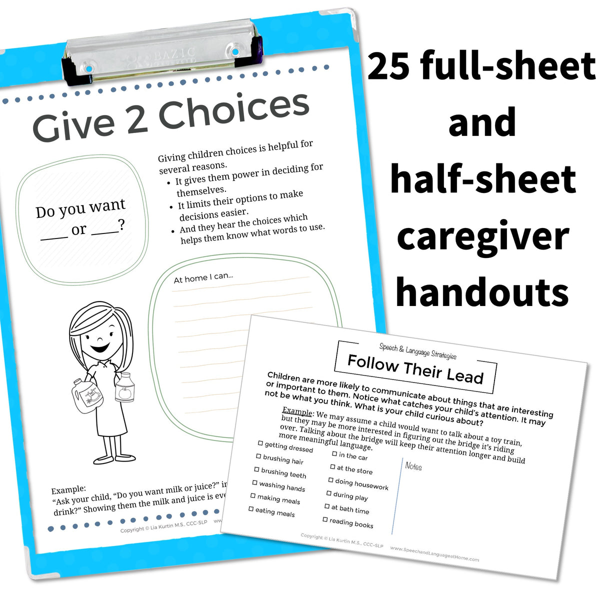 25 Speech and Language Parent Handouts (English)