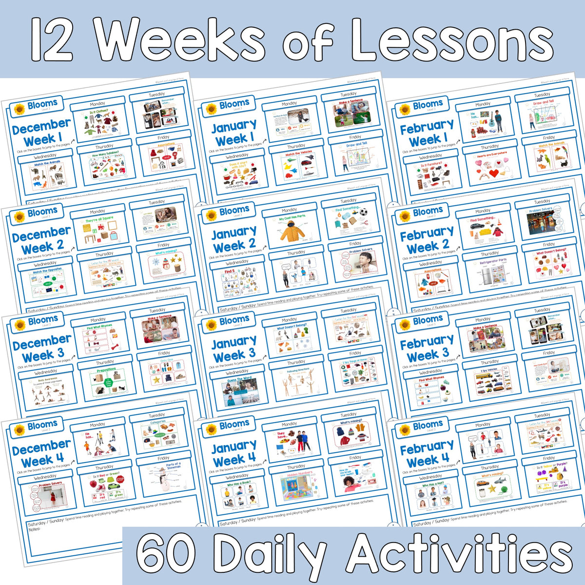 Winter Kindergarten Speech Therapy Activities