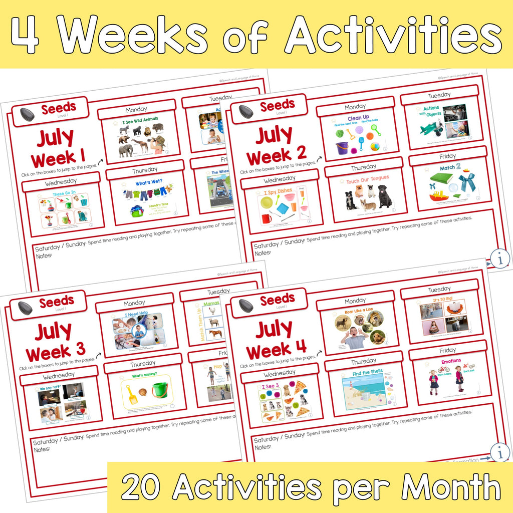 July Early Intervention Activities