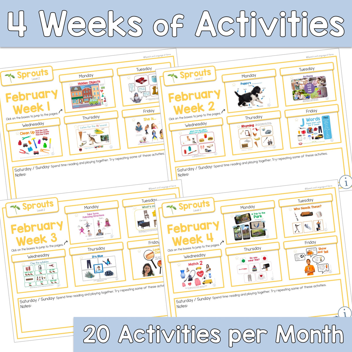 February Preschool Activities