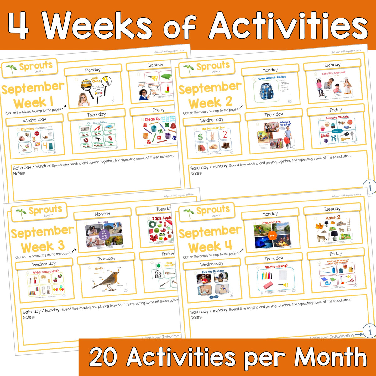 September Preschool Activities