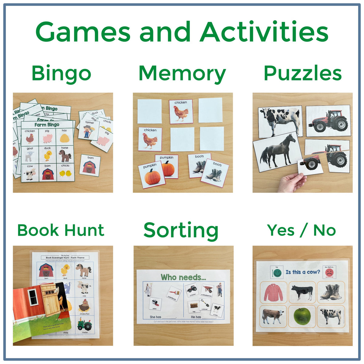Farm Theme Games and Activities