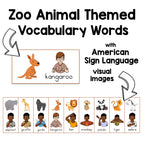 Zoo Animals Sign and Say Bingo