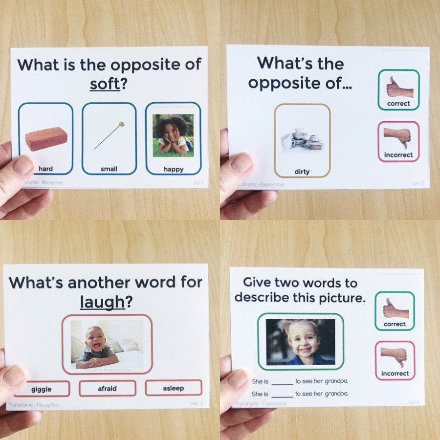 Antonym and Synonym Task Cards
