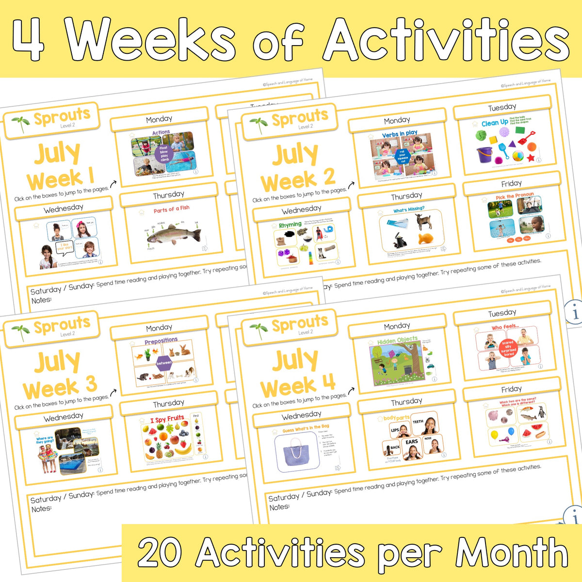 July Preschool Activities