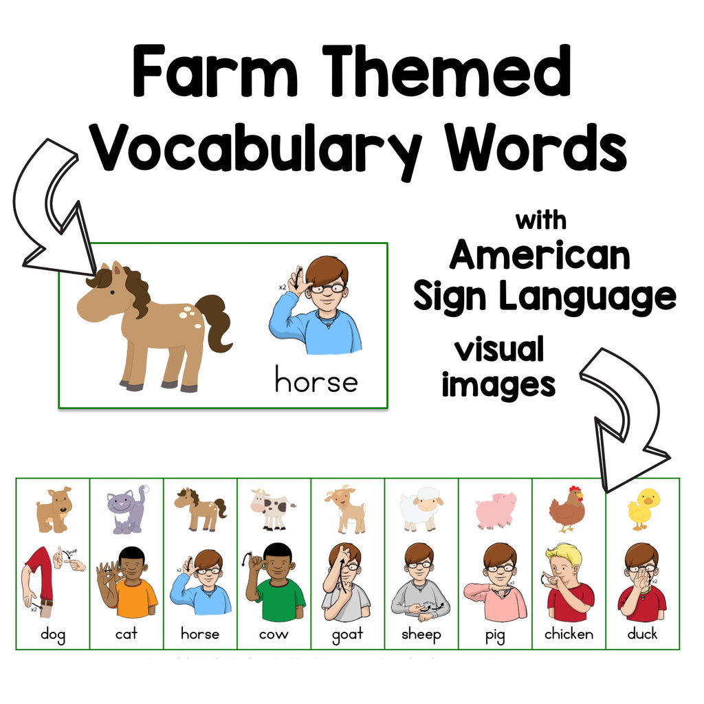 Farm Sign and Say Bingo
