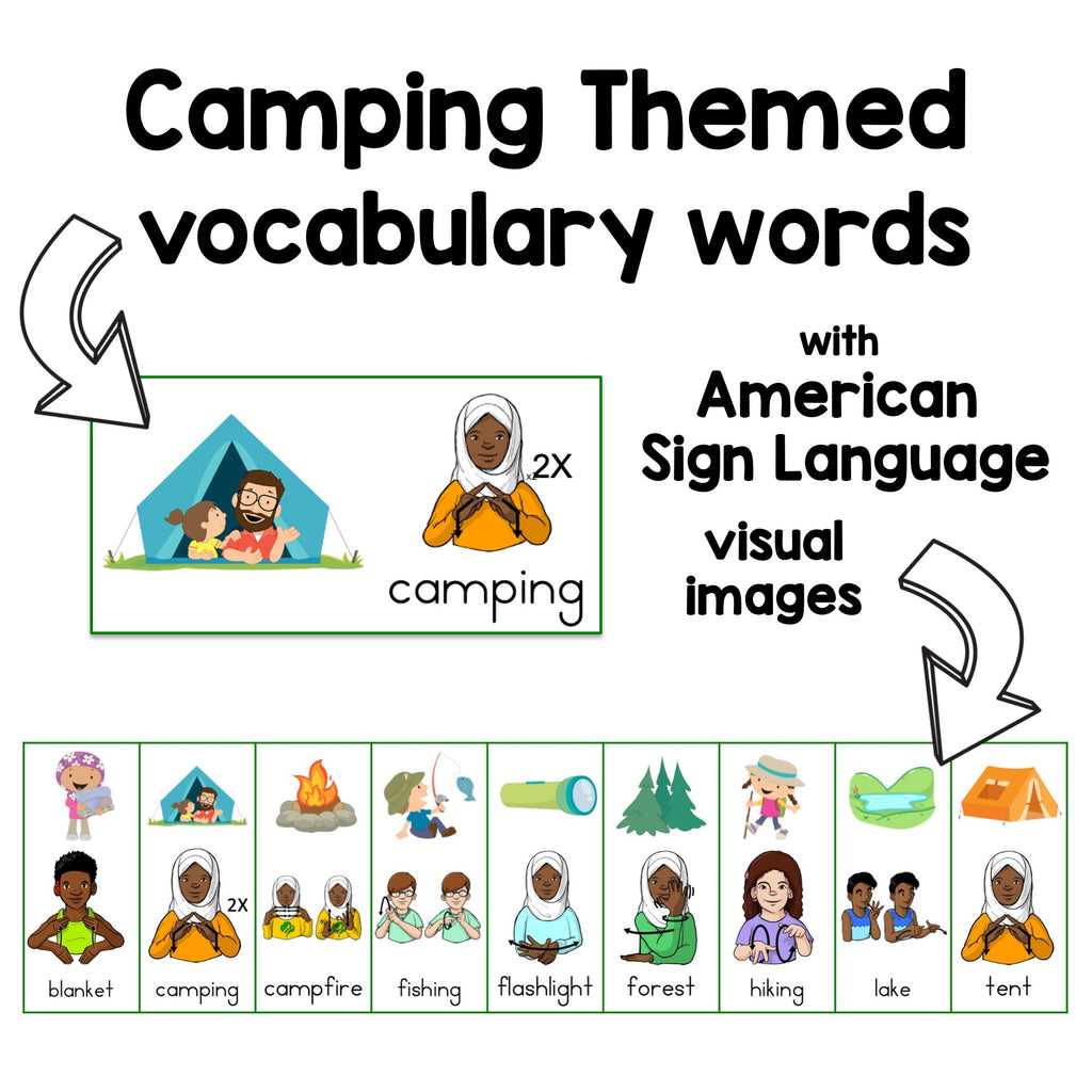 Camping Sign and Say Bingo