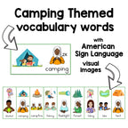 Camping Sign and Say Bingo
