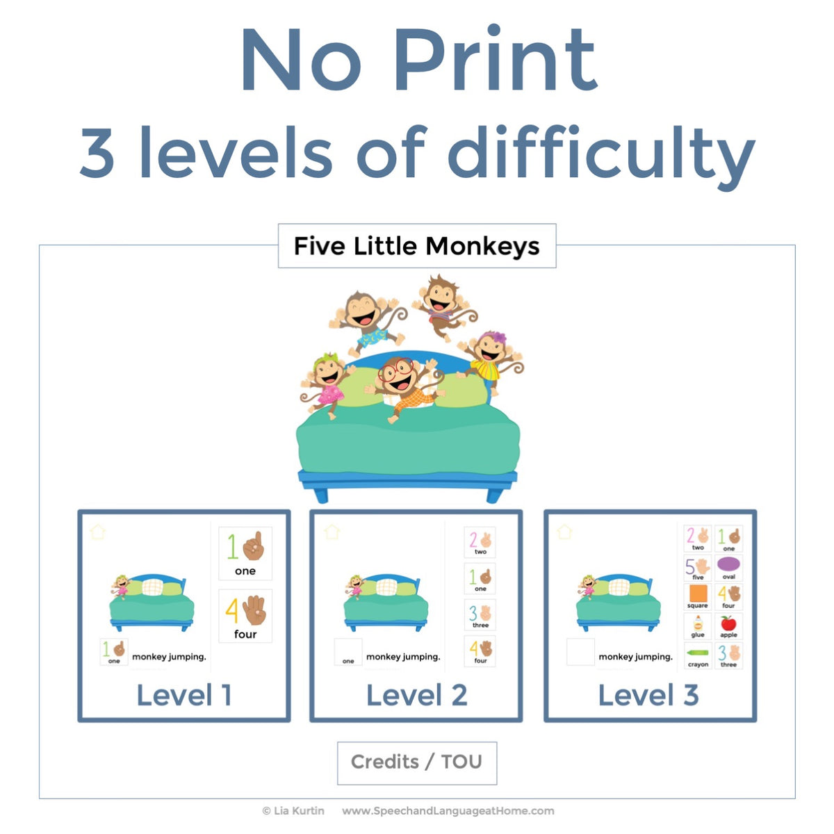 Five Monkeys Jumping Digital