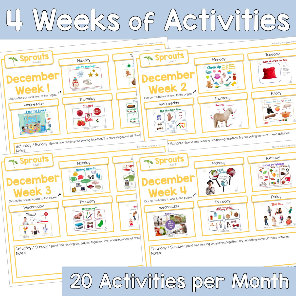December Preschool Activities