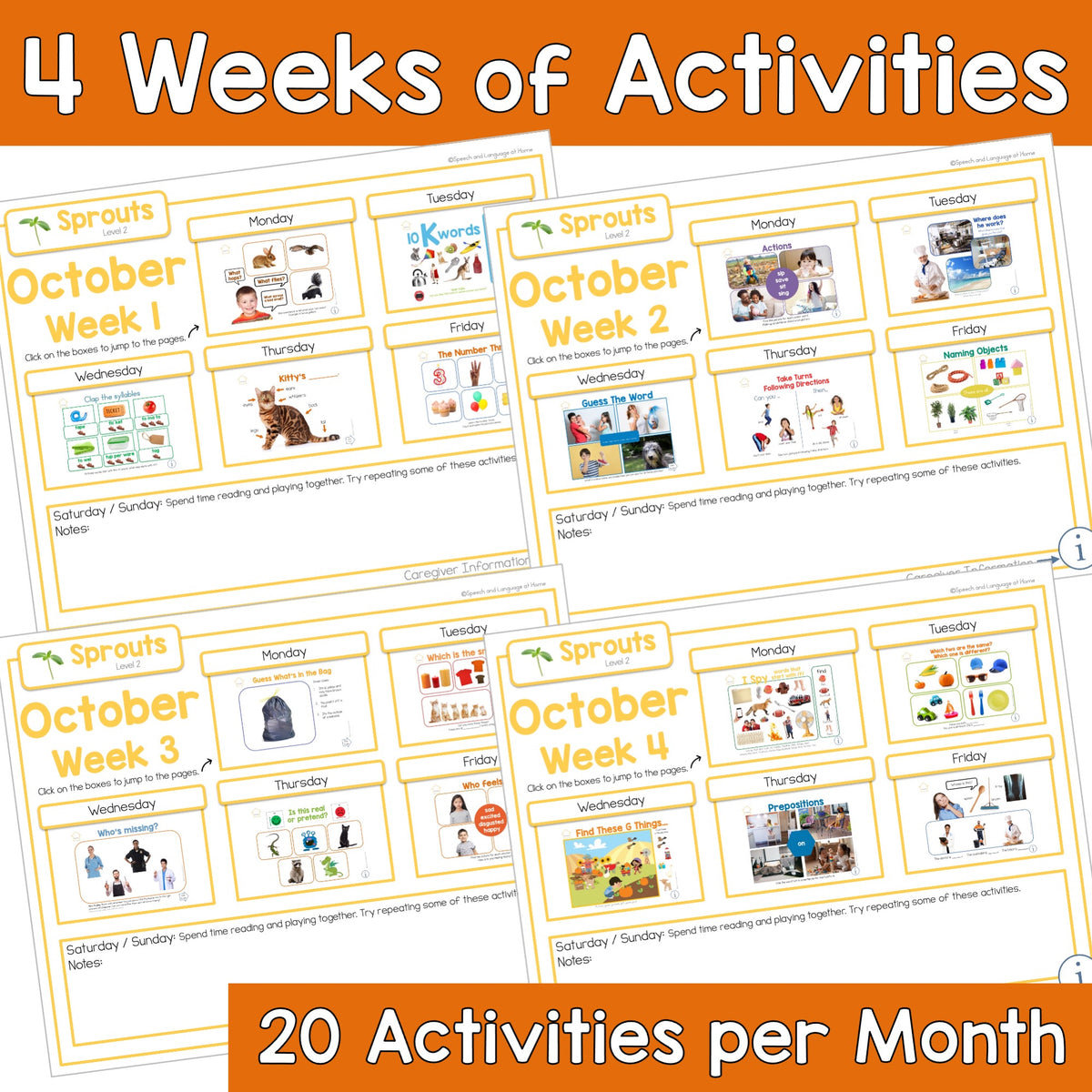 October Preschool Activities
