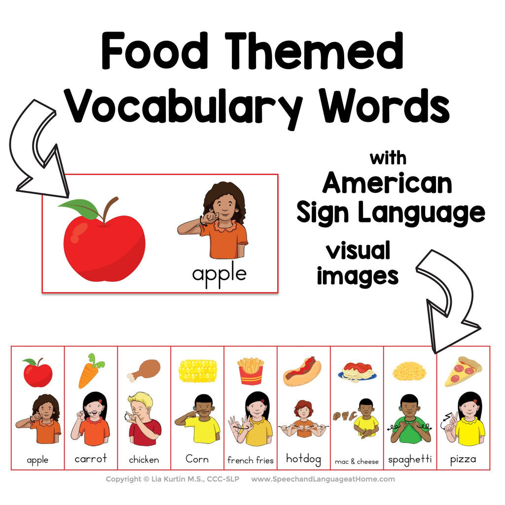 Food Lunch and Dinner Sign and Say Bingo