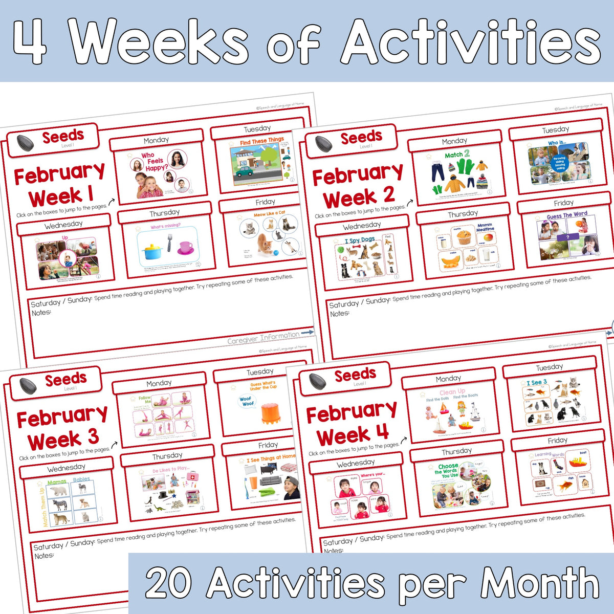 February Early Intervention Activities