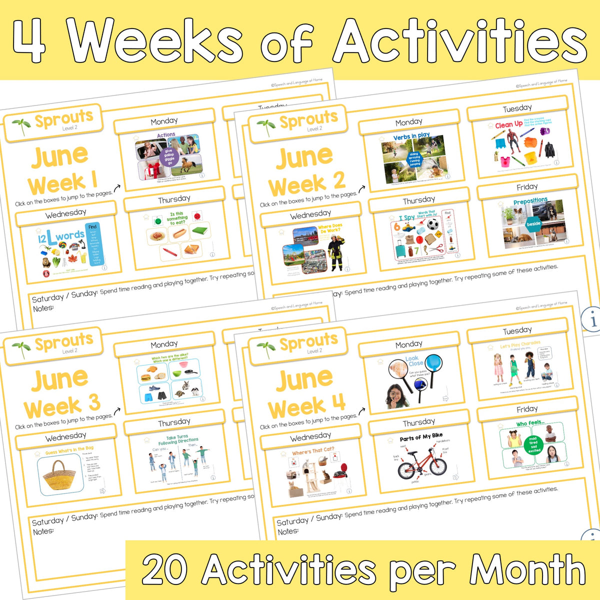 June Preschool Activities