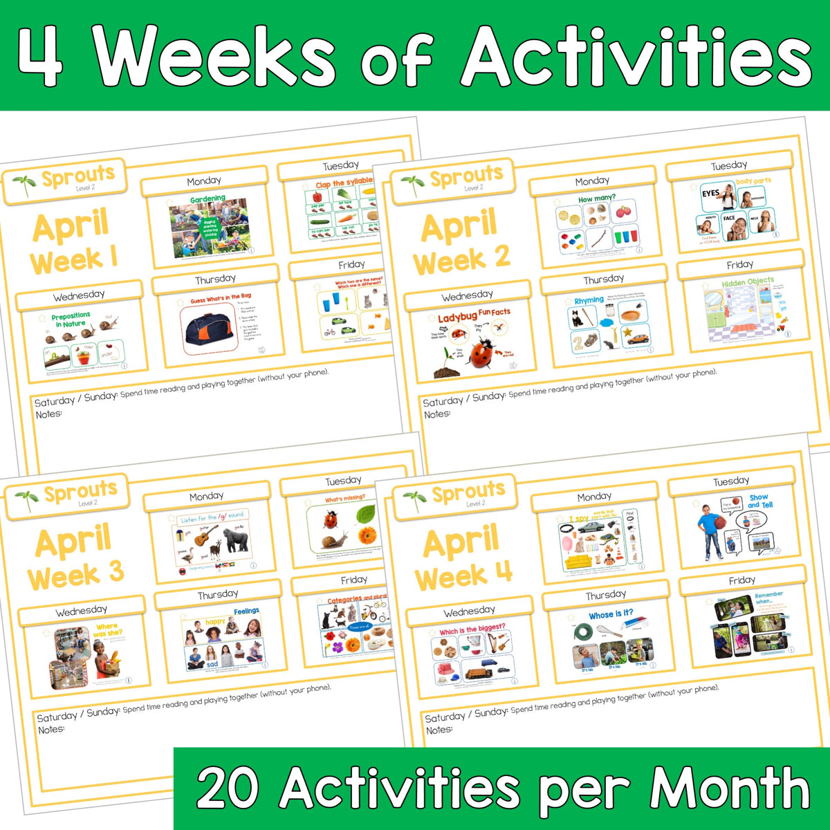 April Preschool Activities