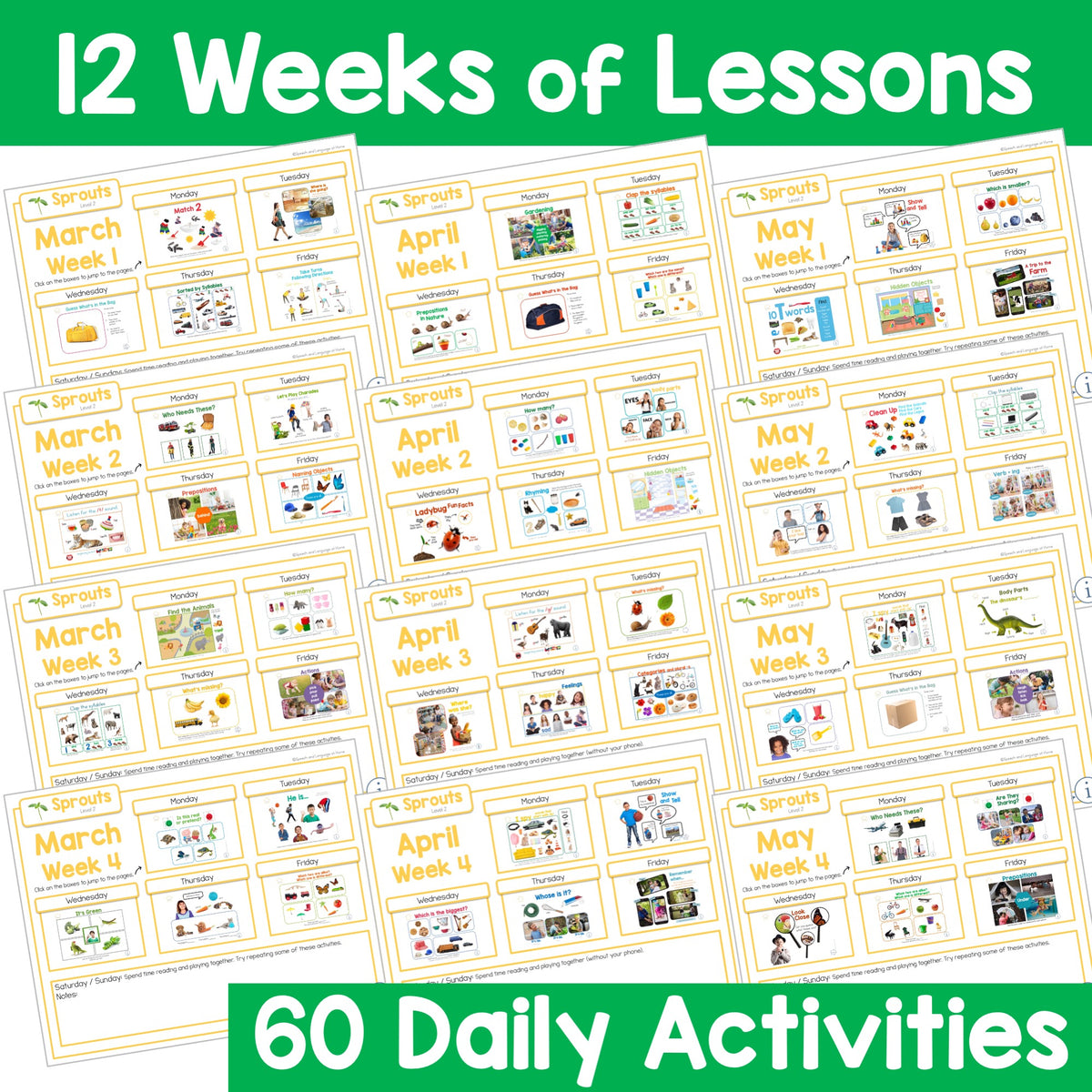 Spring Preschool Speech Therapy Activities