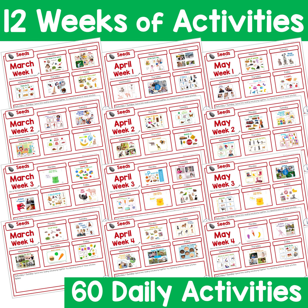 Spring Early Intervention Speech Therapy Activities