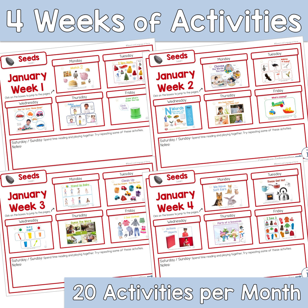 January Early Intervention Activities