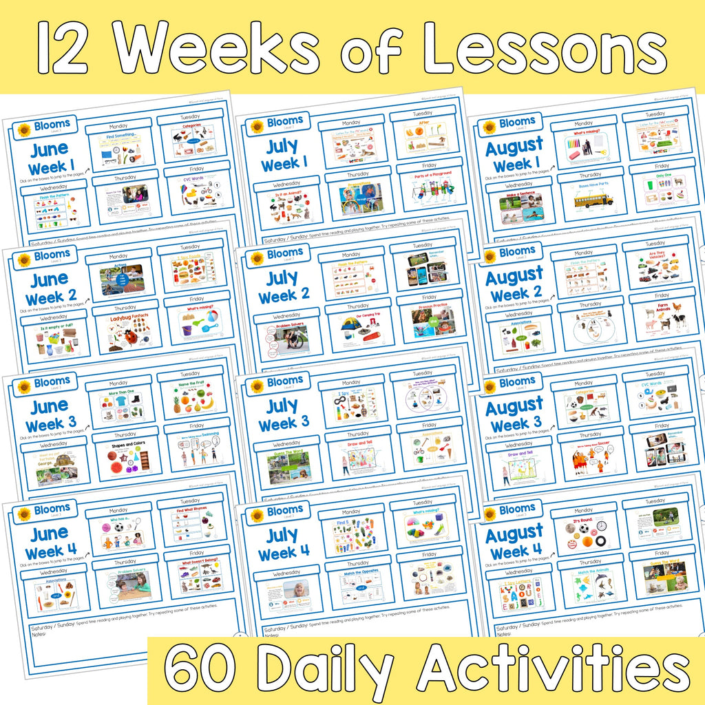 Summer Kindergarten Speech Therapy Activities