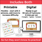 R and Vocalic R What's Missing Articulation Game