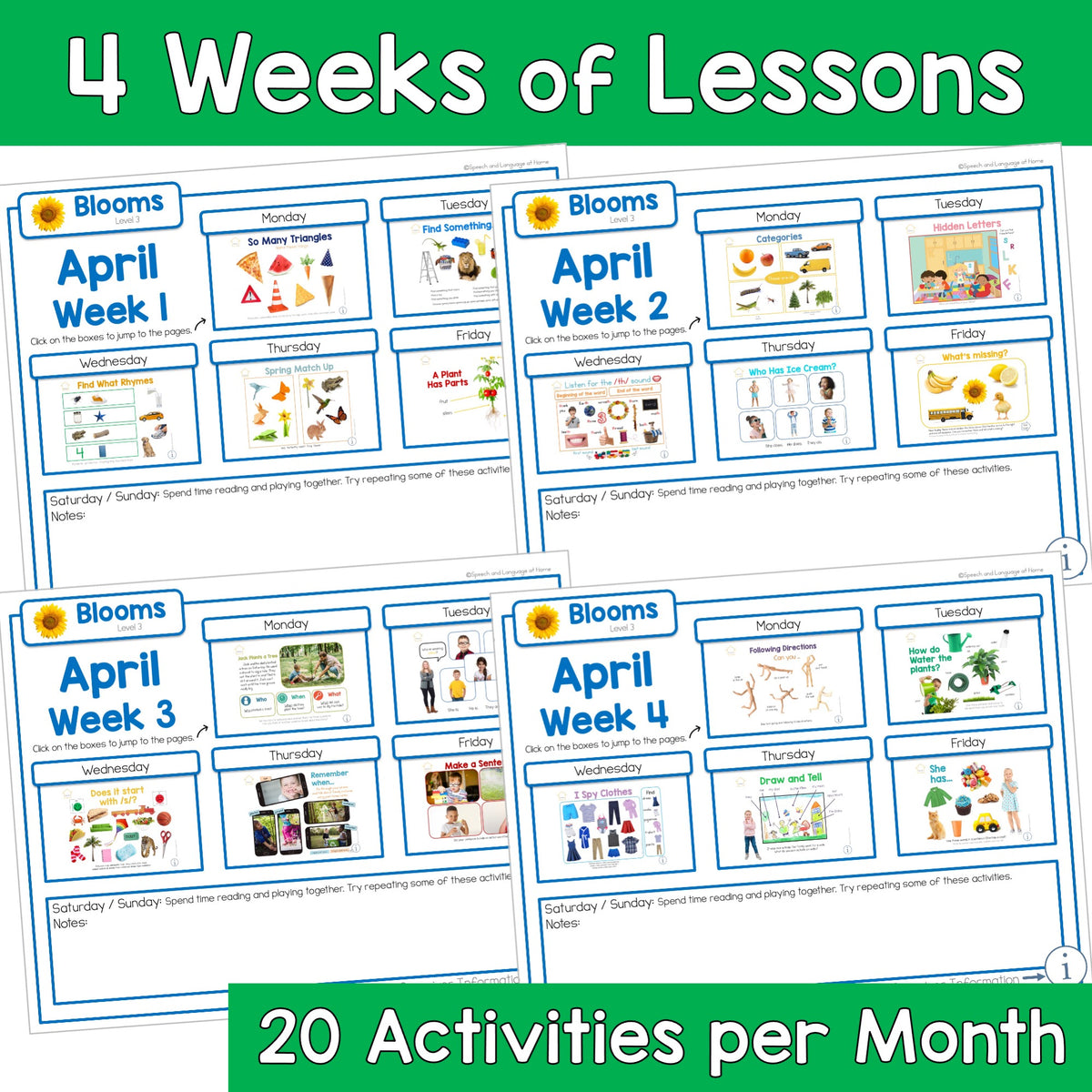 April Activities K-1