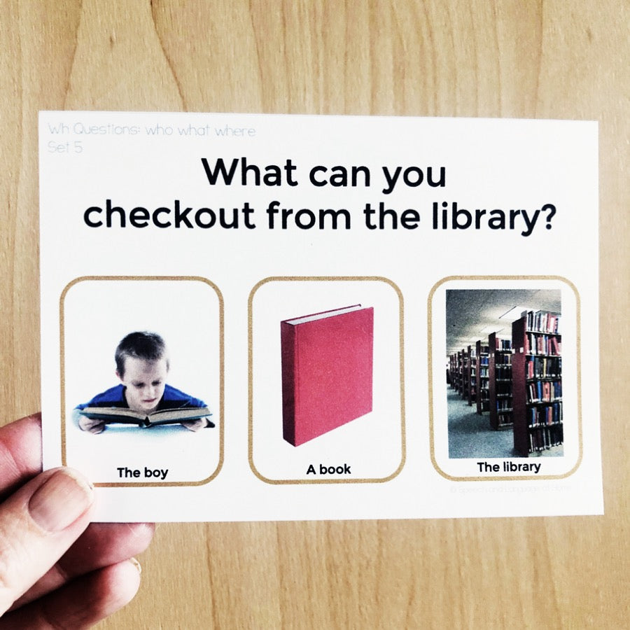 Wh Questions Task Cards