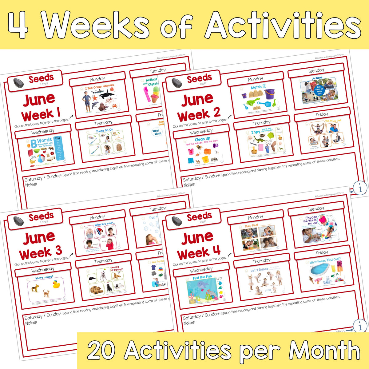 June Early Intervention Activities