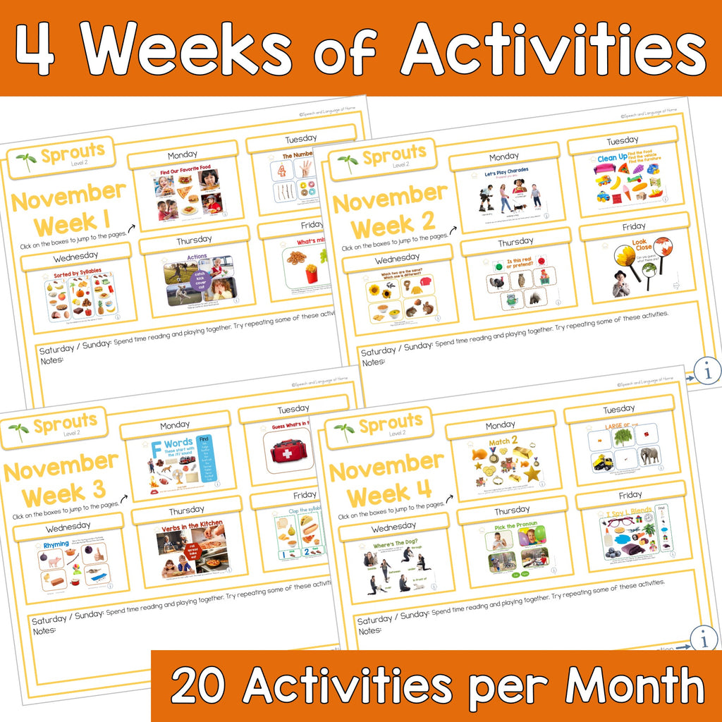 November Preschool Activities