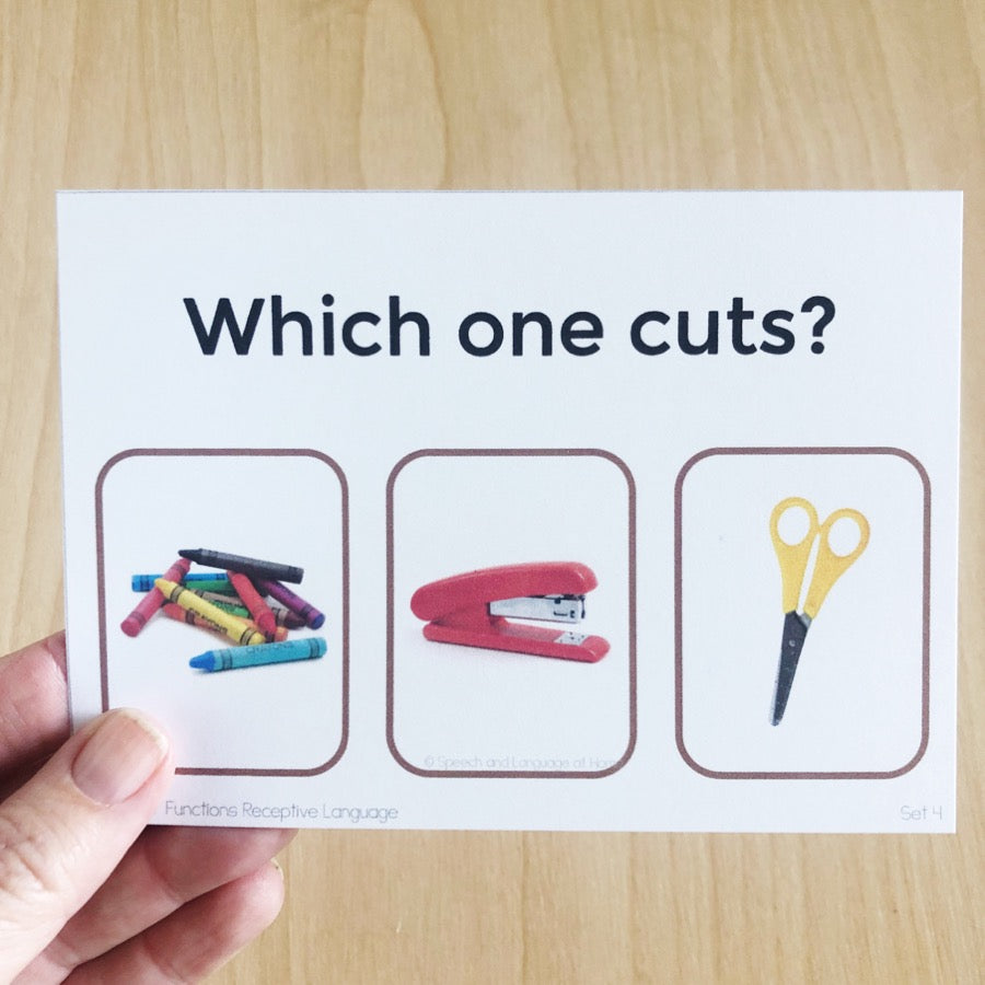 Object Function Verbs Task Cards