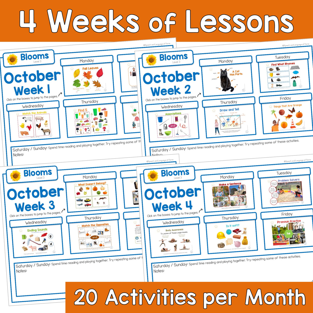 October Activities K-1