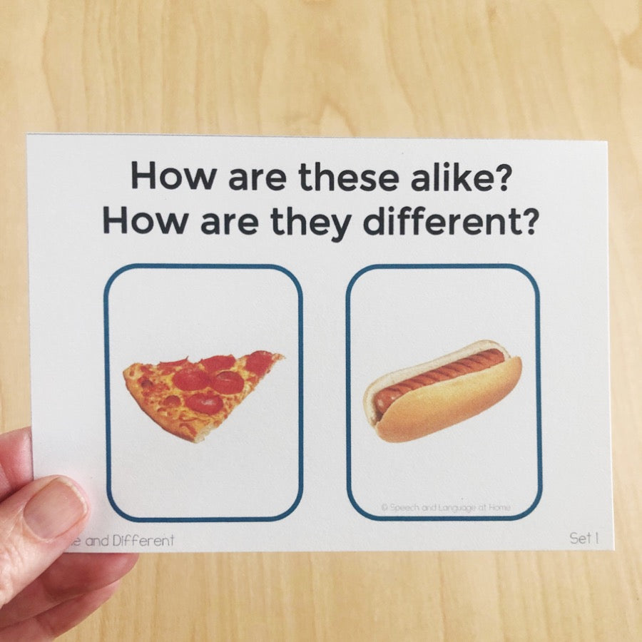 Same and Different Task Cards