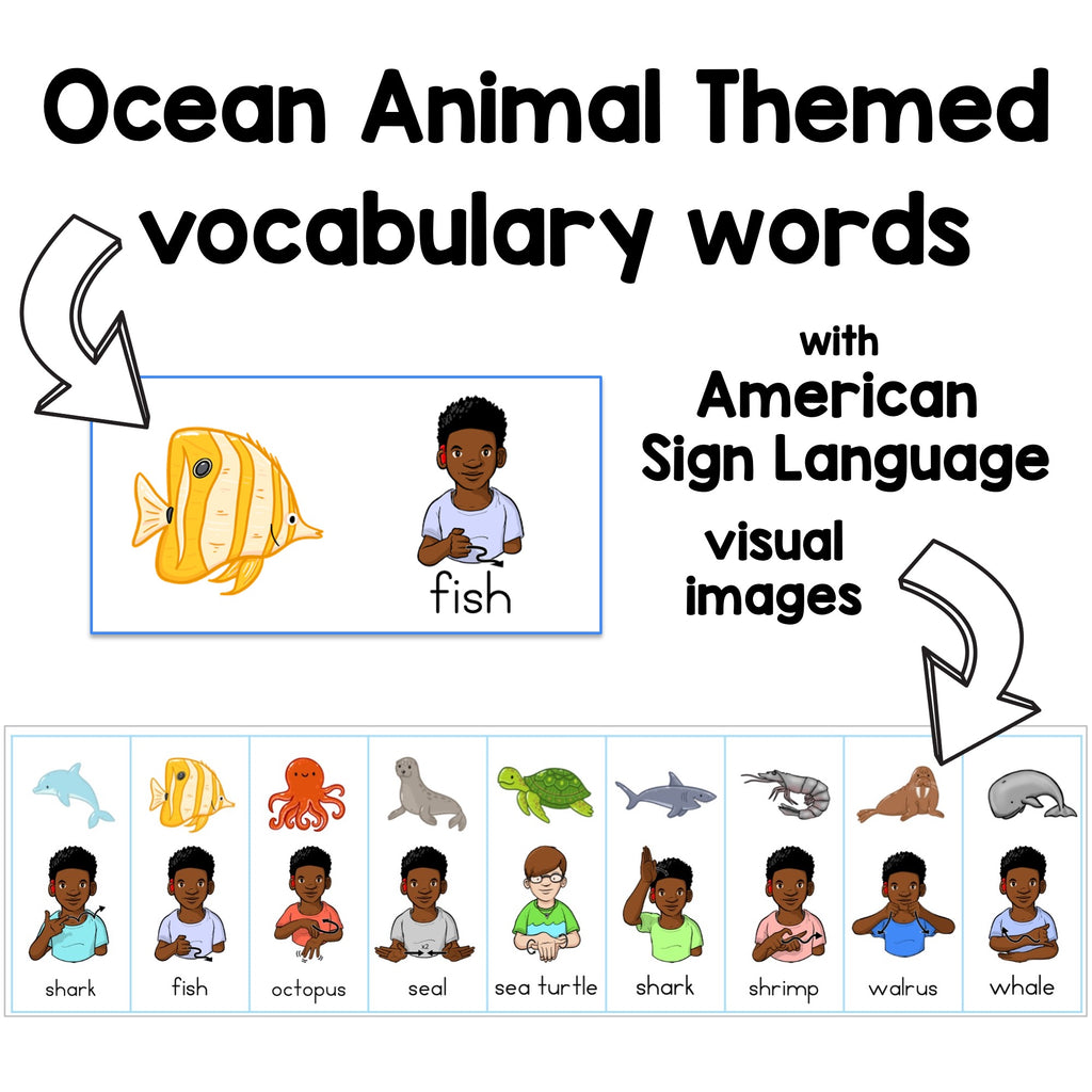 Ocean Animals Sign and Say Bingo