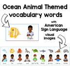 Ocean Animals Sign and Say Bingo