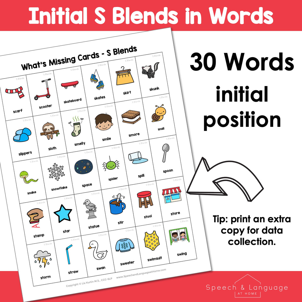 S Blends What's Missing Articulation Game