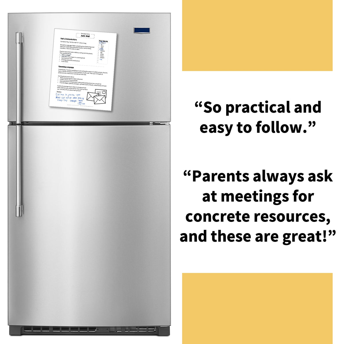 Everyday Objects for Early Intervention Parent Handouts