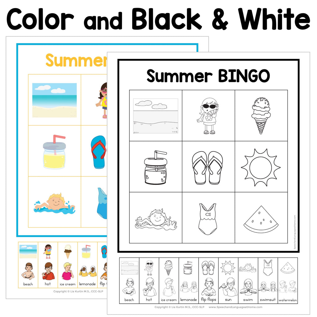 Summer Sign and Play Bingo Bundle
