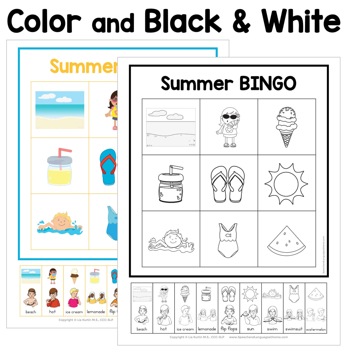 Summer Sign and Play Bingo Bundle