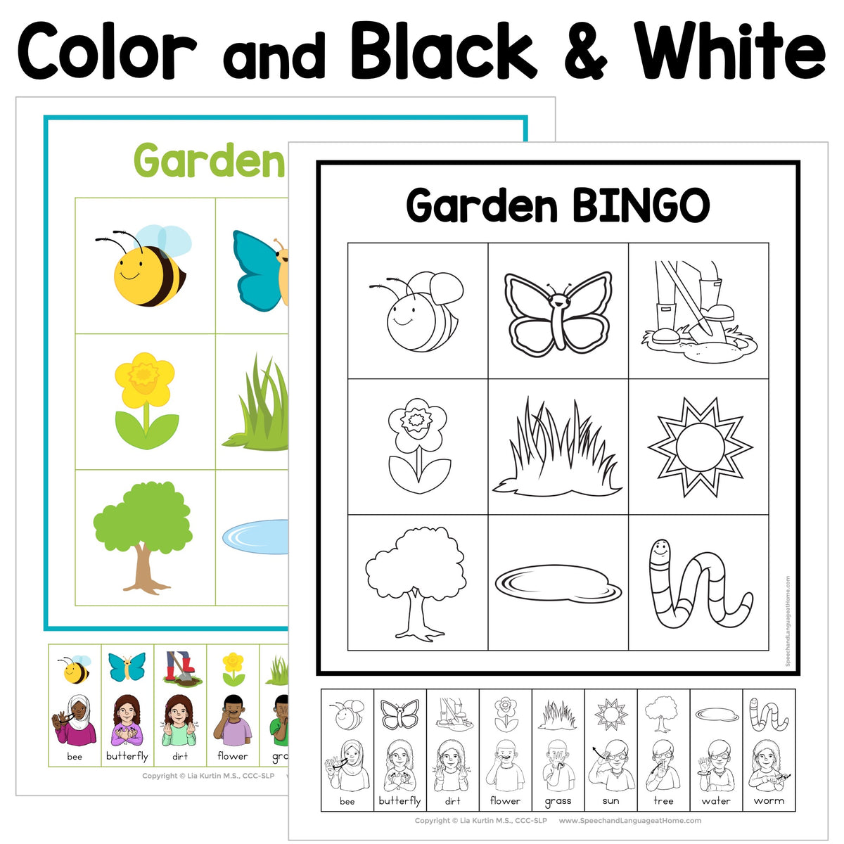 Garden Sign and Say Bingo