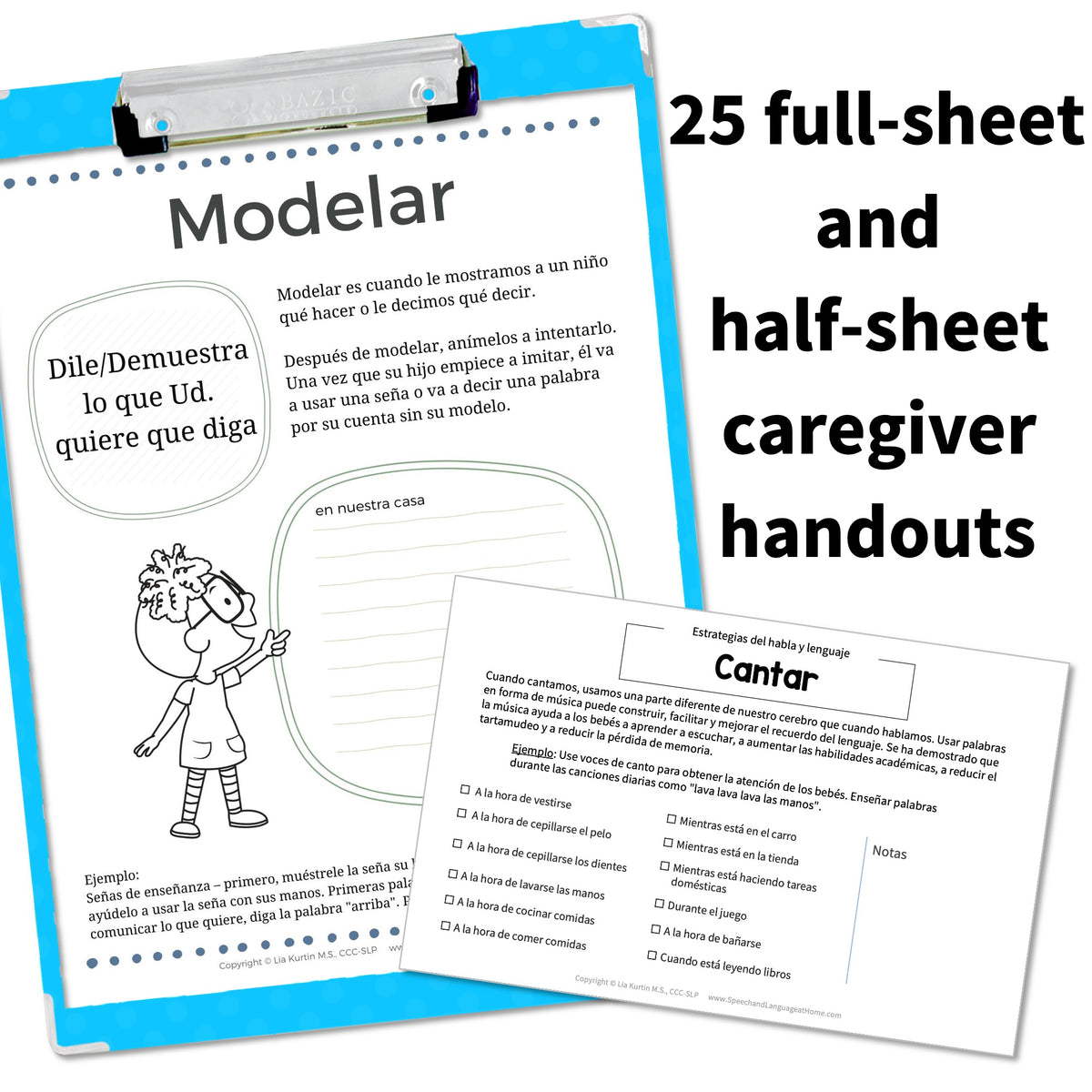 25 Speech and Language Parent Handouts (Spanish)