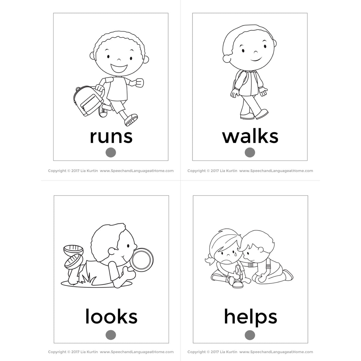 Expanding Utterances Verbs Flip Books