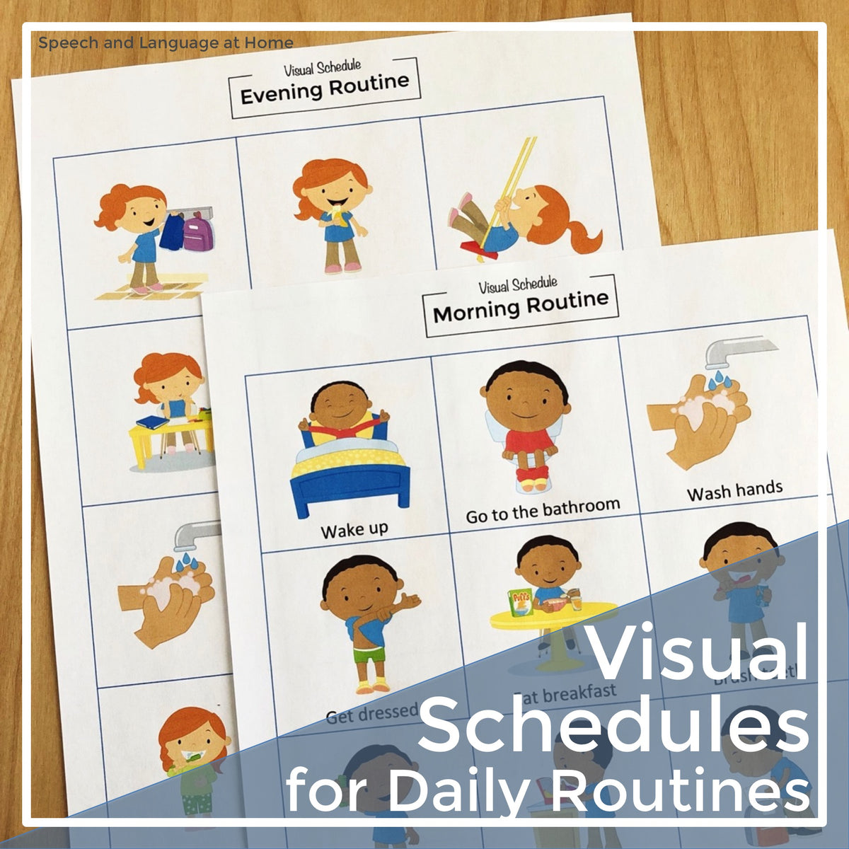 Visual Schedule Picture Cards for Home and School