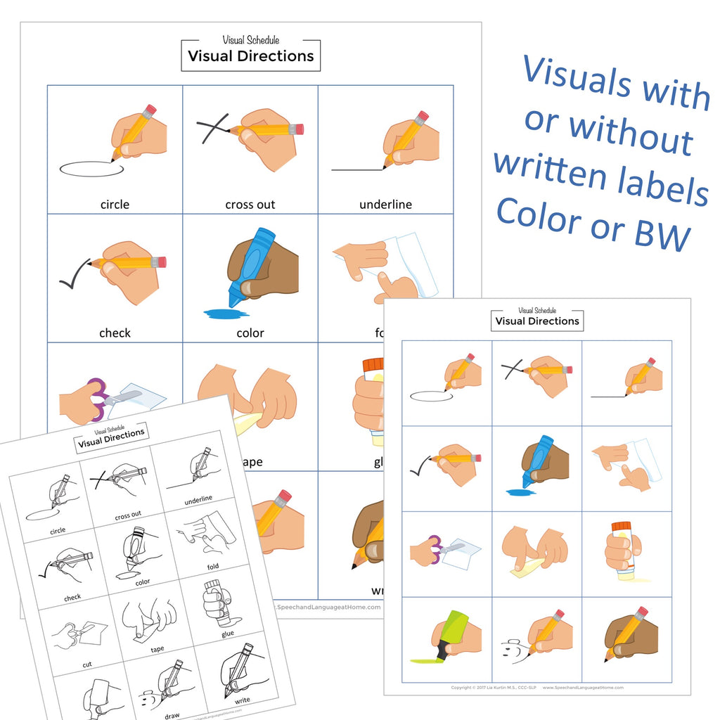 Visual Schedule Picture Cards for Home and School