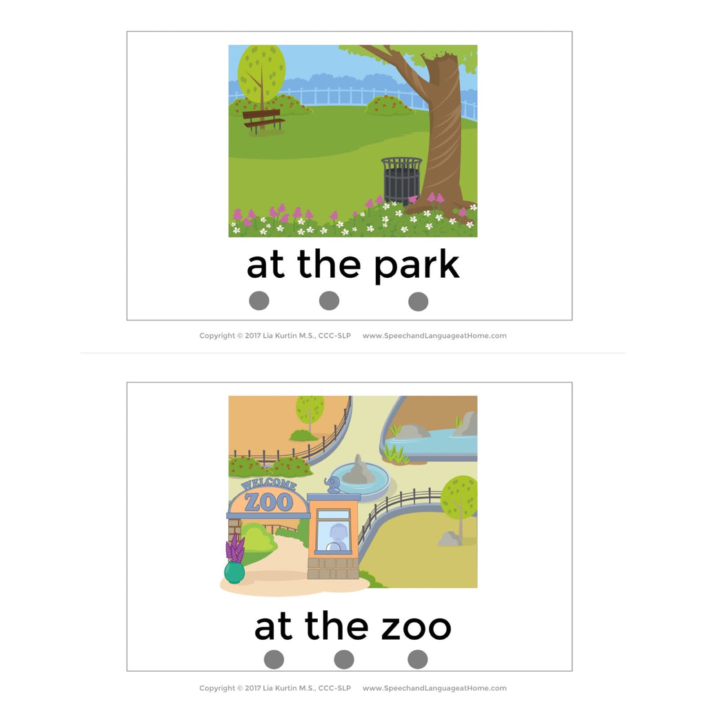 Expanding Utterances Adjectives and Prepositions Flip Books